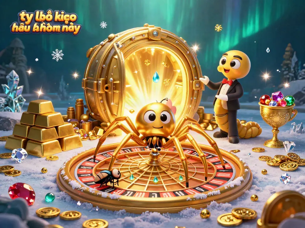 Engage in thrilling betting with tỷ lệ kèo nhà cái hôm nay as a spider spins a roulette wheel.