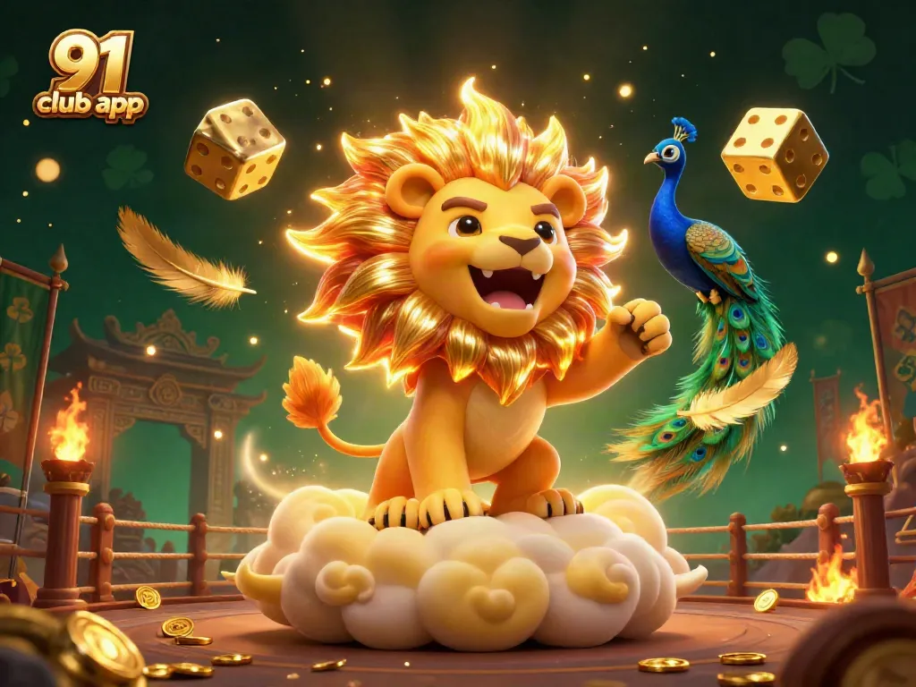 Experience the dynamic action of the 91 club app with vibrant characters and elements illustrating thrilling gaming.