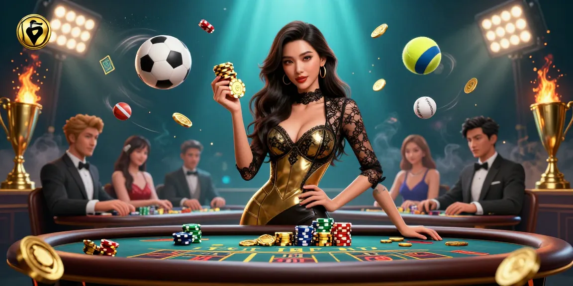 Join fabet's exciting VIP baccarat table, where high-stake players thrive amidst flying sports elements.