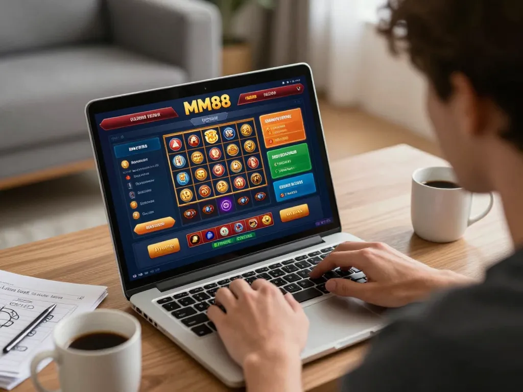 MM88 player enjoying online gameplay, showcasing dynamic casino options and responsible gaming practices.