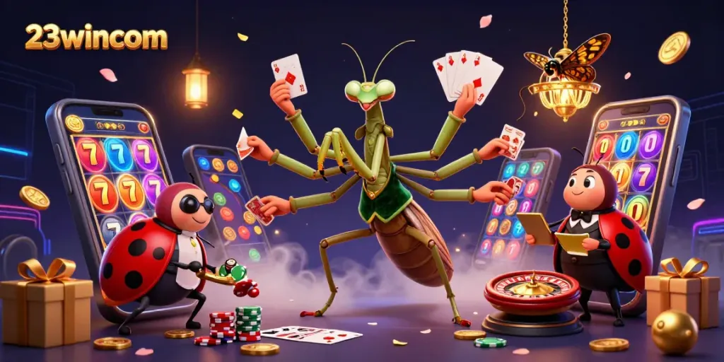 Experience thrilling gaming with 23wincom's vibrant casino scene full of excitement and action.