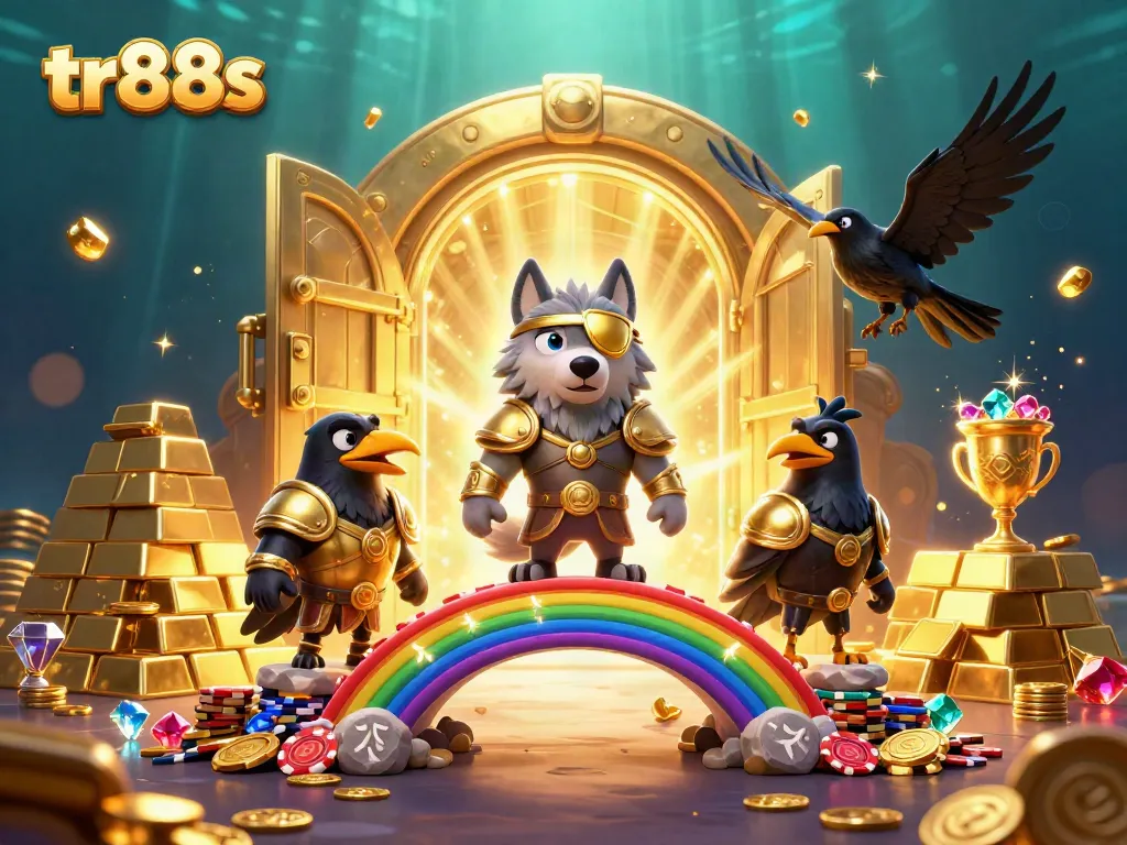 Join the excitement of tr88s with a vibrant casino scene full of sparkling treasures.