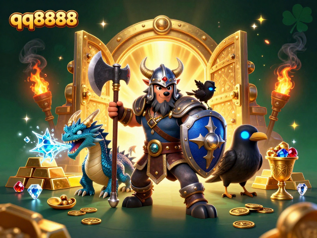 Players experience the thrill of qq8888 in this immersive 3D casino scene filled with adventure.