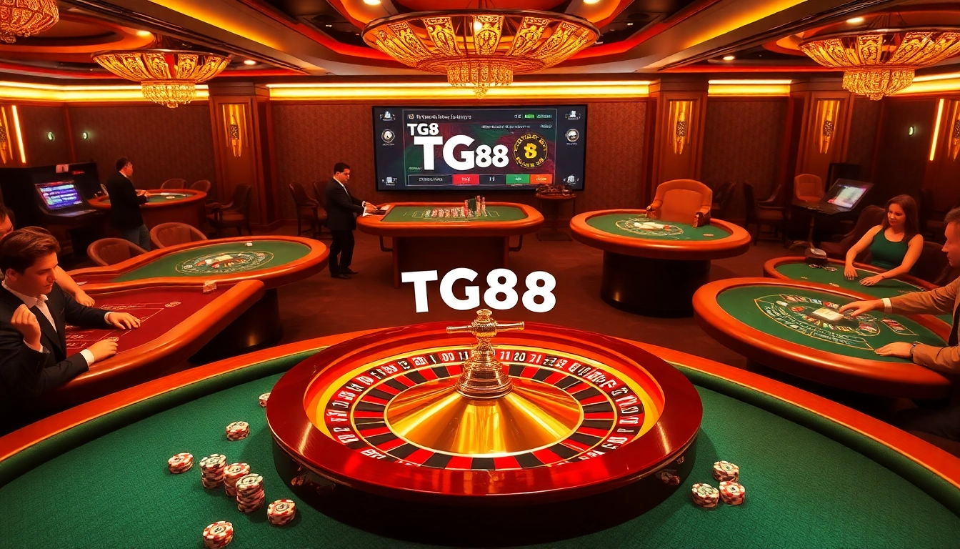 Players enjoy an exciting game experience at TG88's premium casino tables.