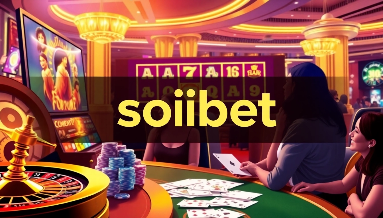 Engaging players interact with the online casino platform, highlighting ทางเข้า soibet ล่าสุด for an immersive experience.