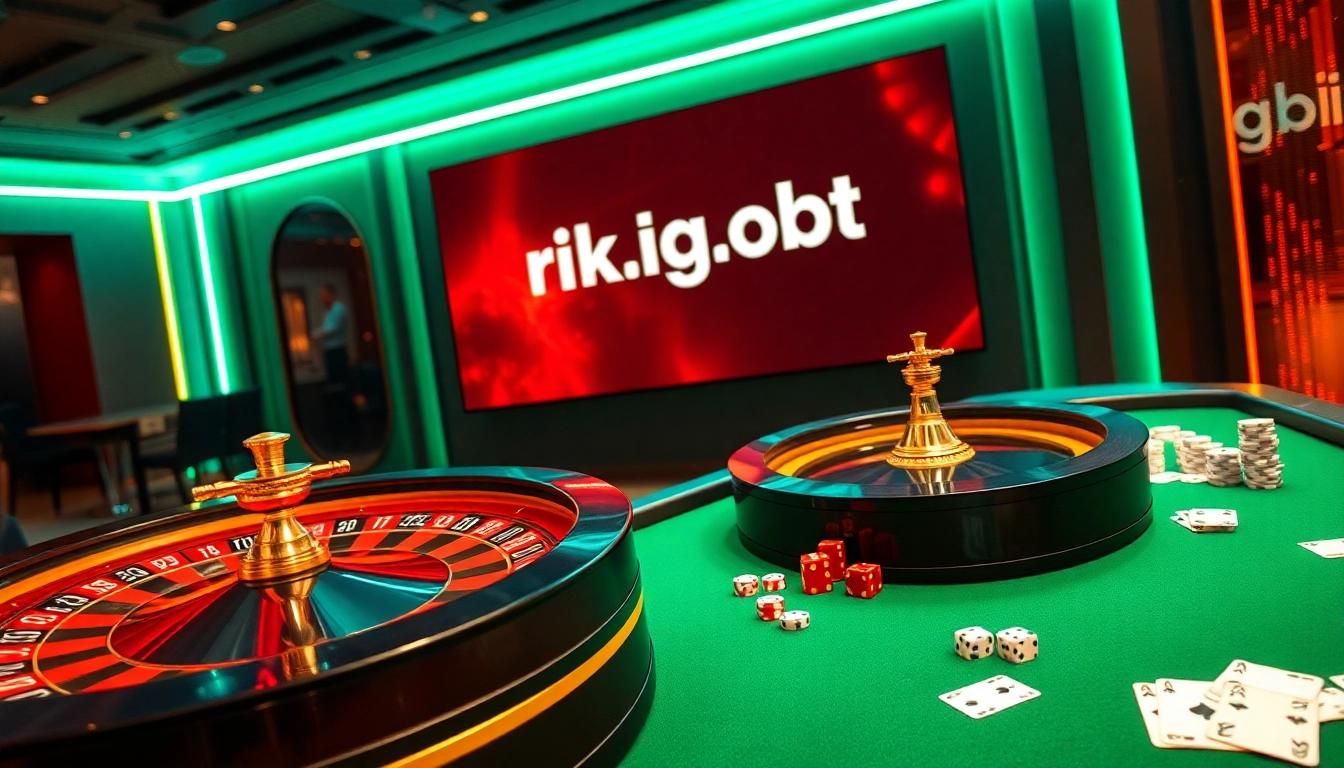 Experience thrilling gaming moments at rikvip.gb.net with vibrant online casino elements like poker chips and roulette.