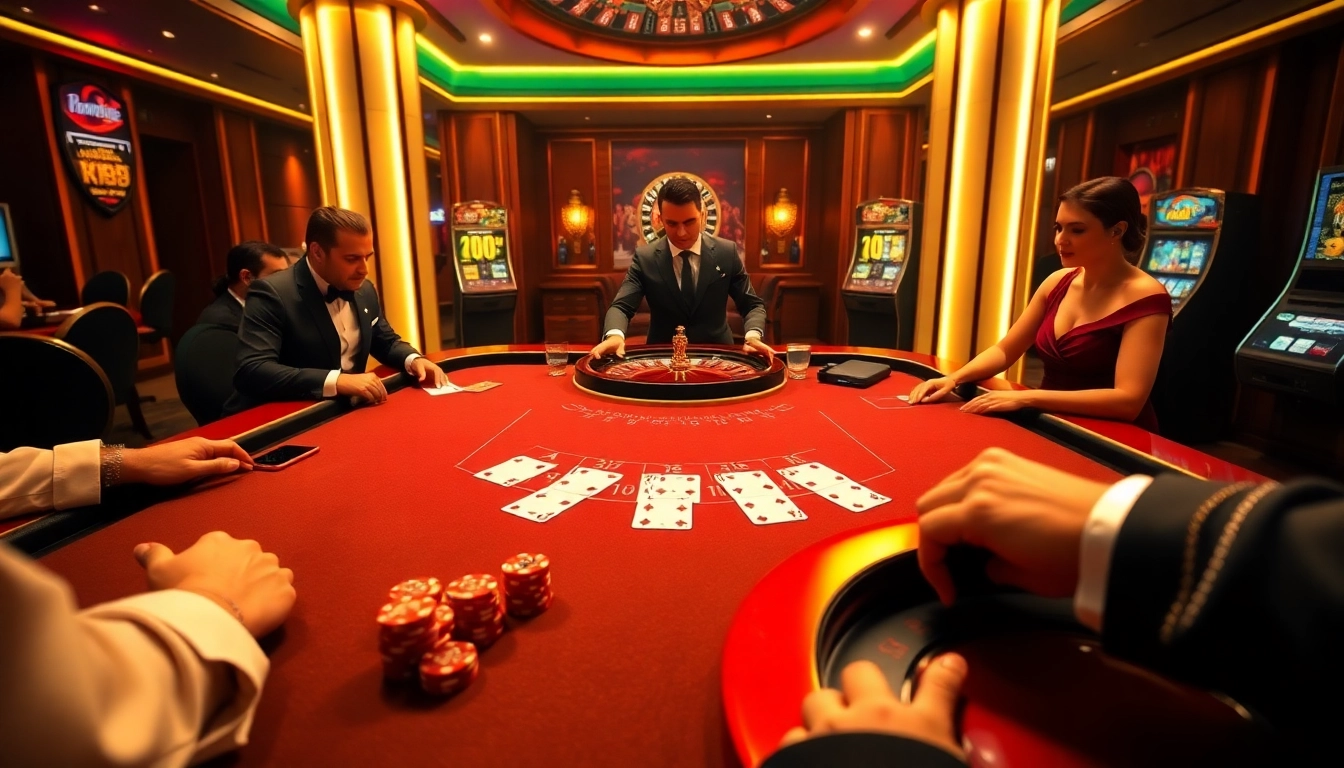 Experience the thrill of https://mb66.golf/ with vibrant casino visuals showcasing a blackjack table and dynamic gameplay.