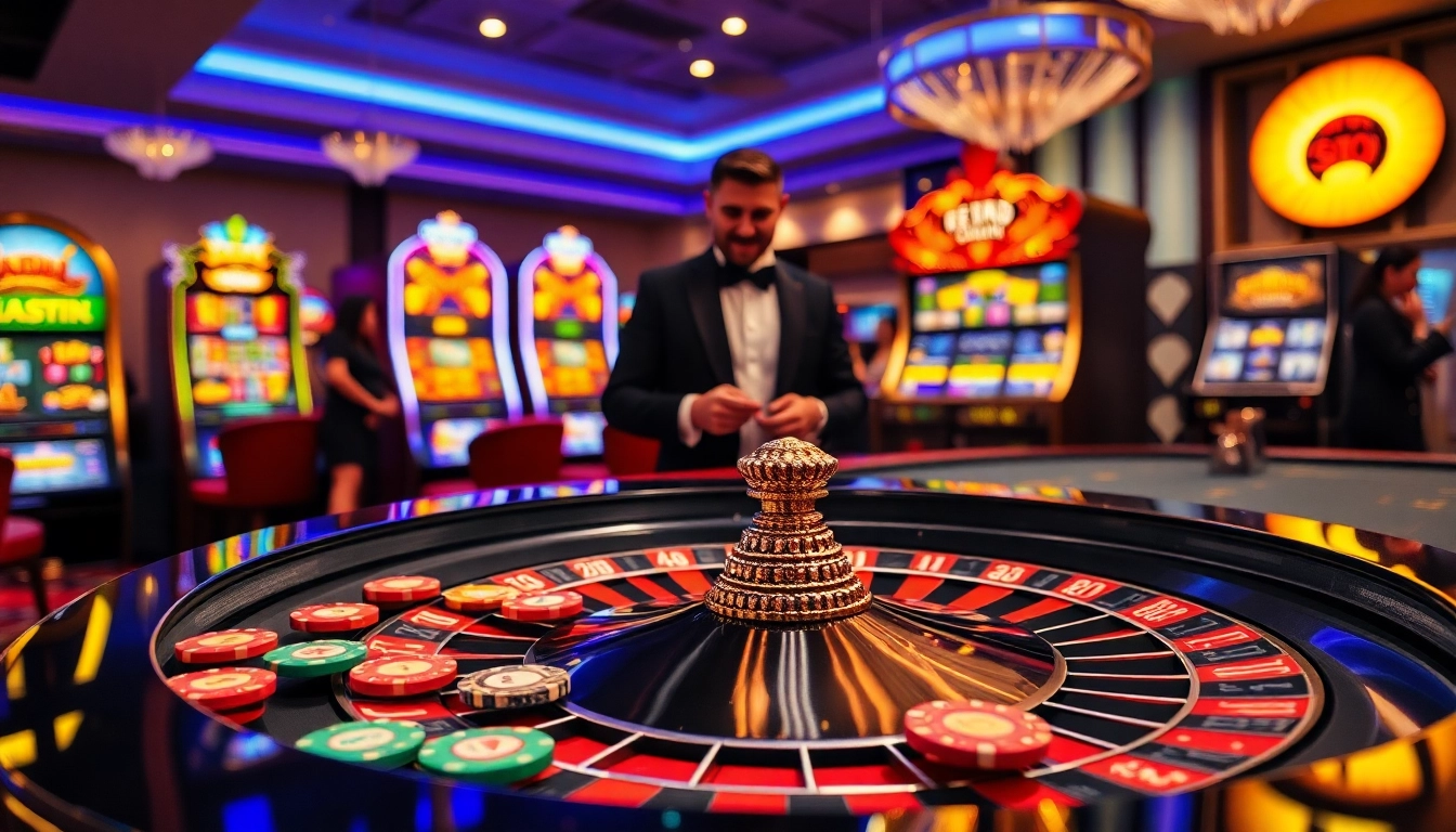 Experience the thrill of gambling at ee88 bet with vibrant casino scenes.