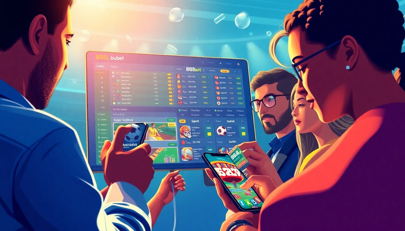 Engaging user interface for 888b.bet showcasing diverse sports betting and casino games in a vibrant, professional setting.