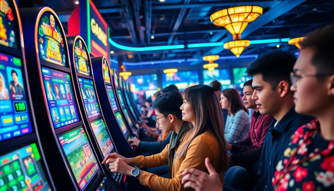 Dynamic gaming scene at good88.hu.net featuring players engaged in vibrant online betting activities.