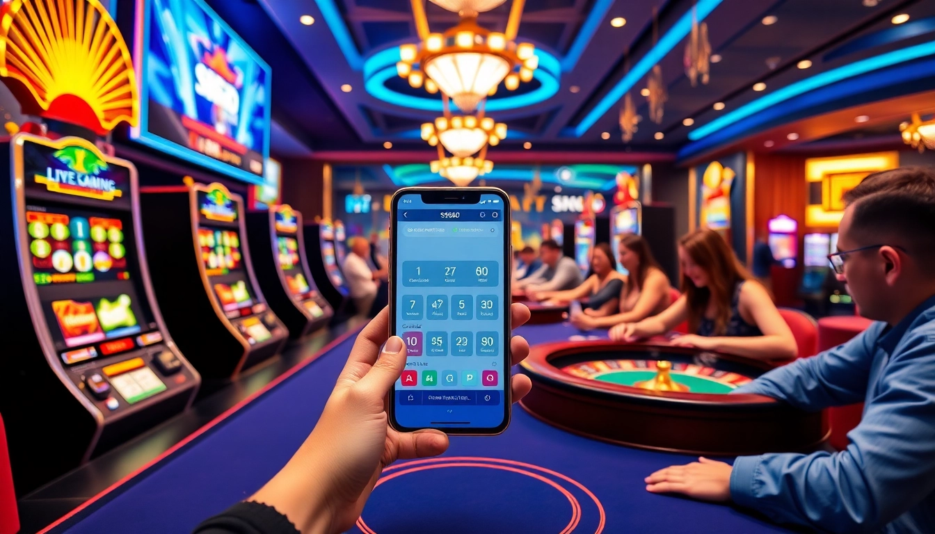 Engaging casino experience at s666.nyc showcasing vibrant slots and poker tables.