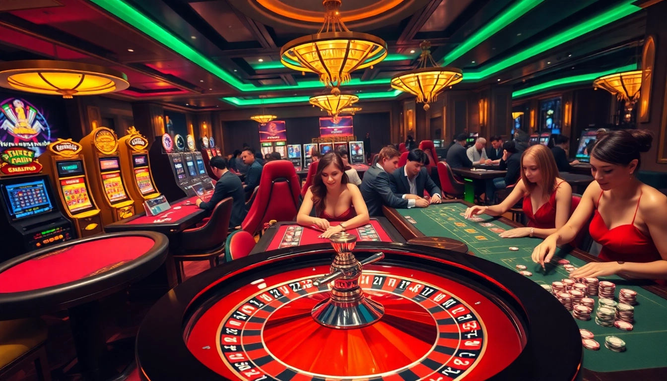 Experience thrilling gameplay at https://hu88u.com/ with vibrant casino tables and exciting slot machines.