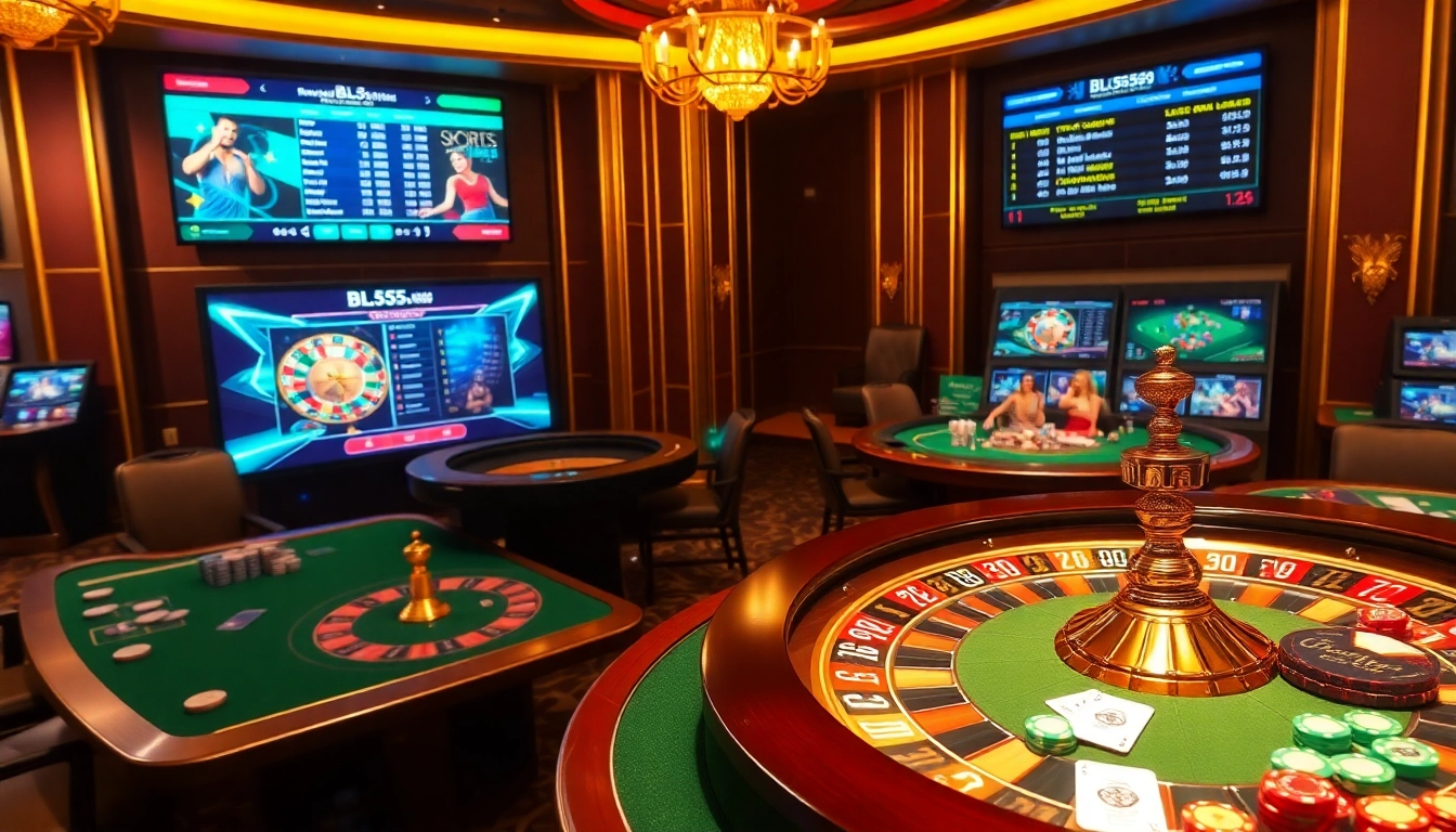 Experience the excitement of gaming at BL555 with vibrant casino tables and exciting betting options.
