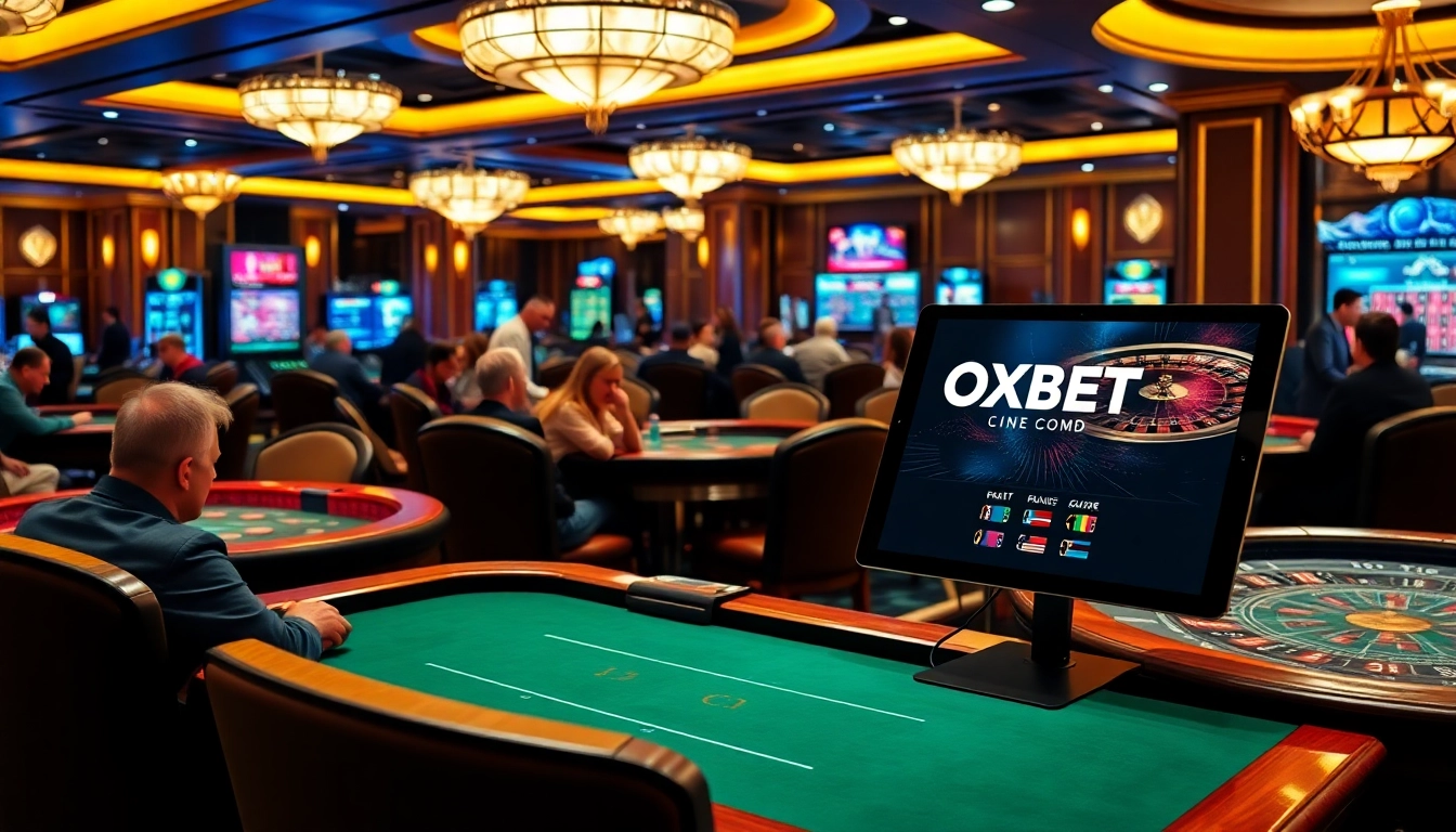 Experience thrilling gaming at OXBET COM with luxury tables and vibrant casino action.