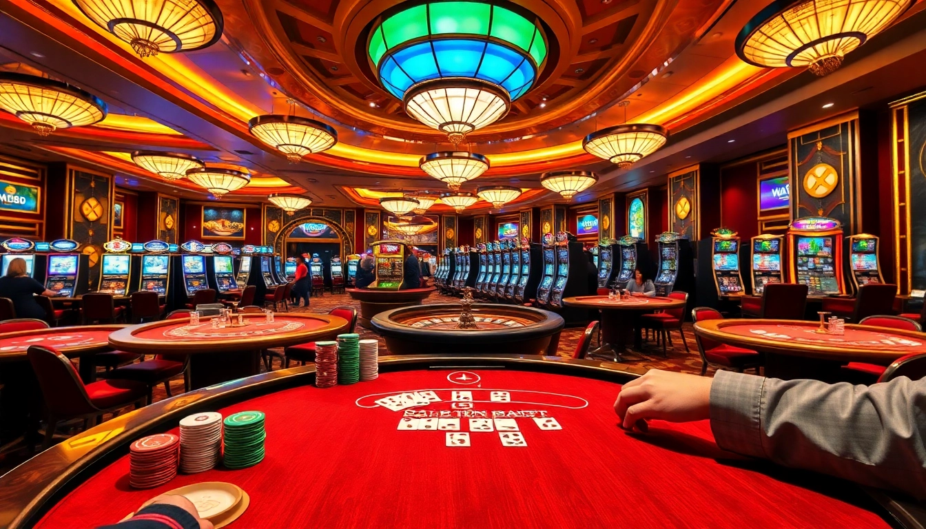 Betting at a vibrant casino table featuring elements from https://mm88.agency/, showcasing the excitement of online gambling.